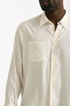Camicia in seta panna uomo On me the shirt - 5