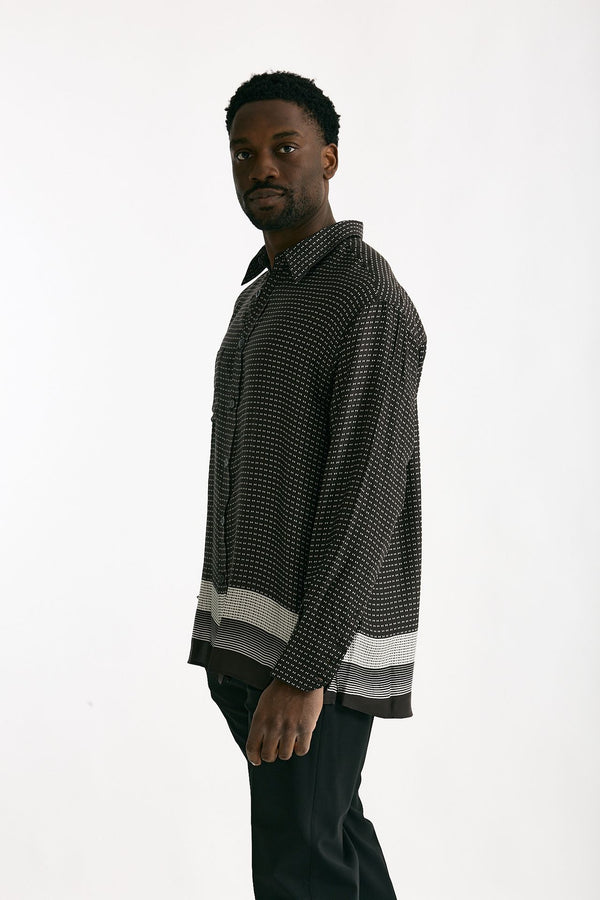 Camicia in viscosa fantasia multicolor uomo On me the shirt