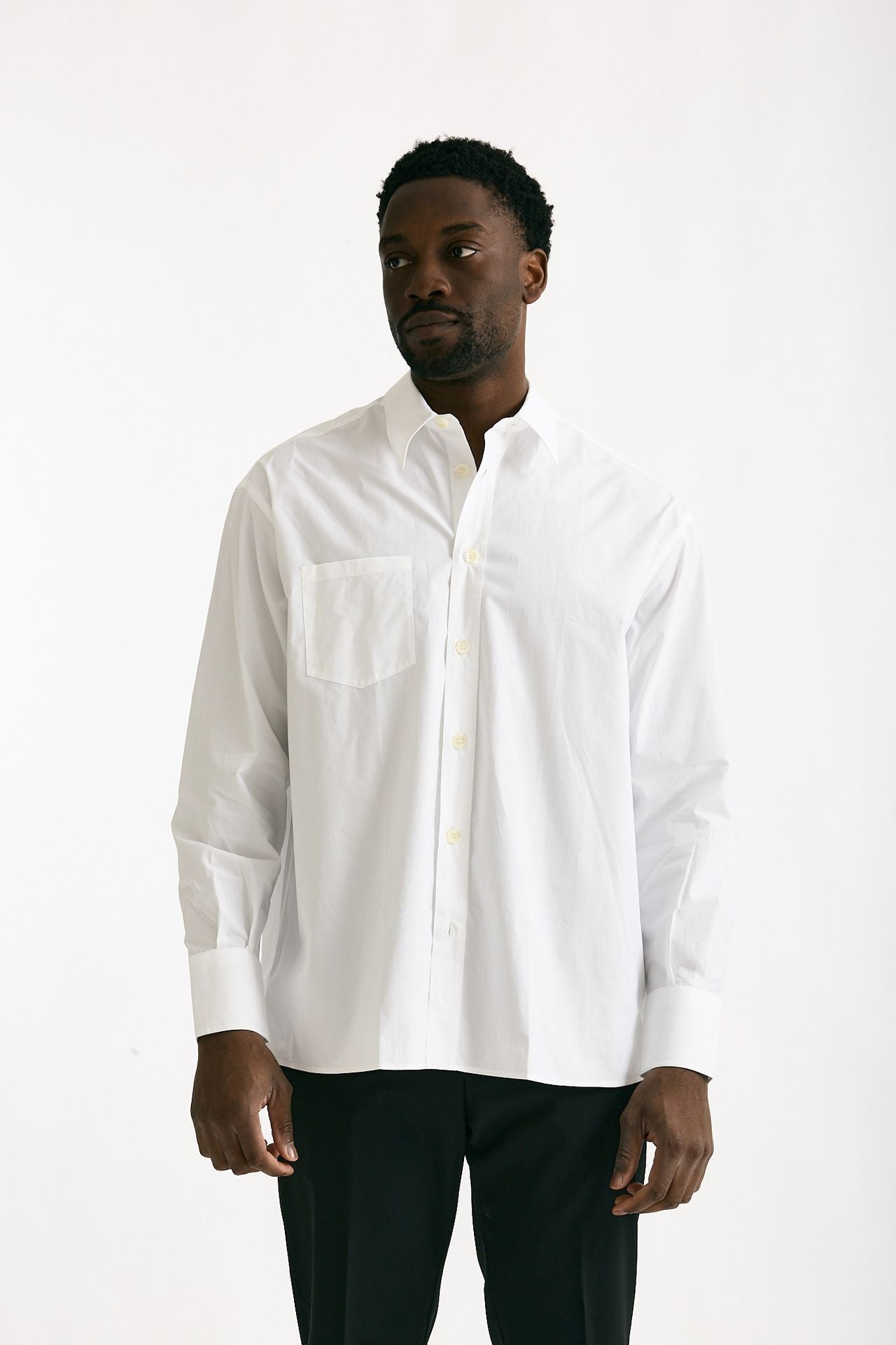 Camicia in cotone fermo bianco uomo On me the shirt - 1