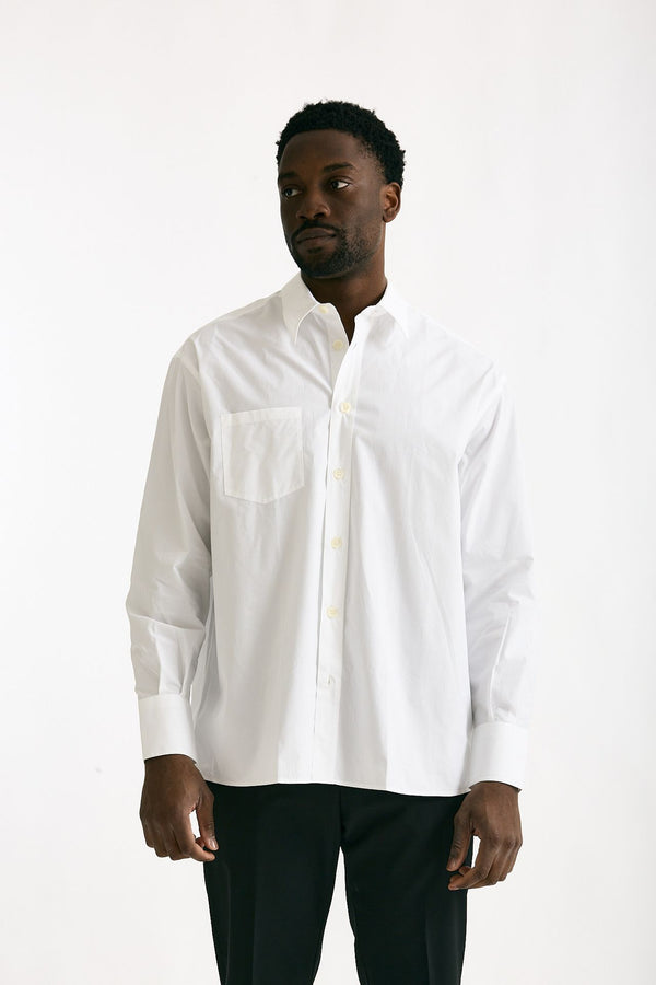 Camicia in cotone fermo bianco uomo On me the shirt