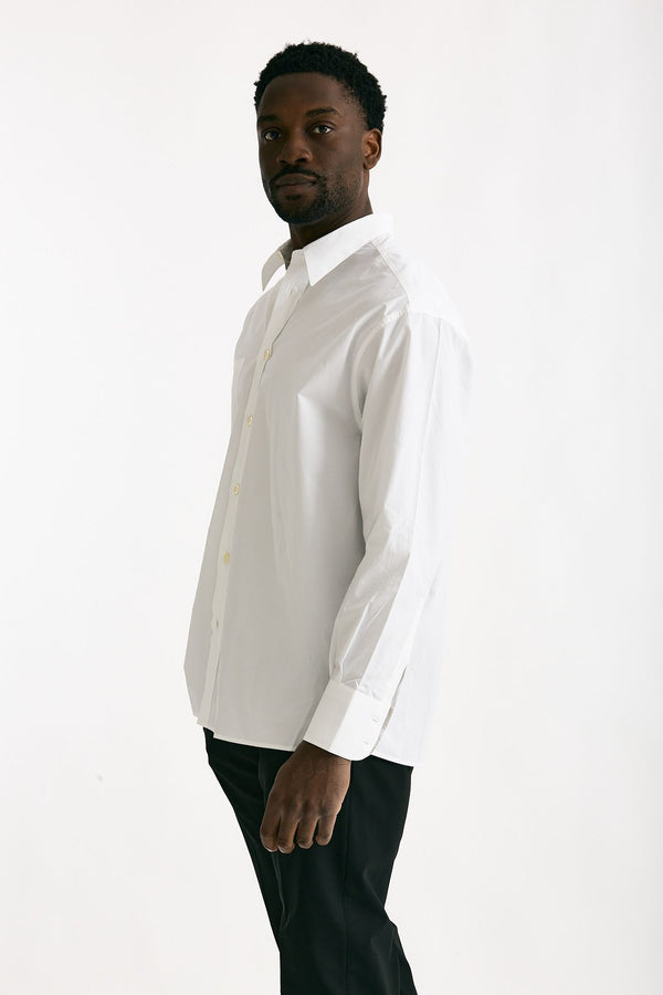 Camicia in cotone fermo bianco uomo On me the shirt