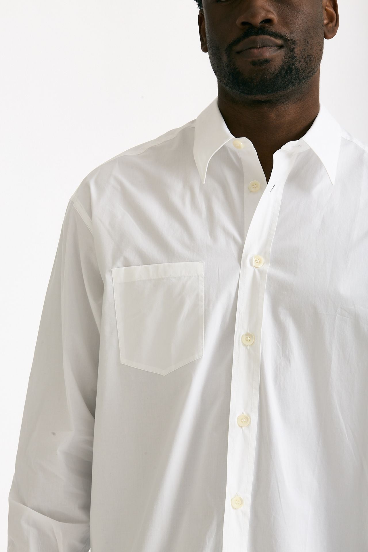 Camicia in cotone fermo bianco uomo On me the shirt - 5
