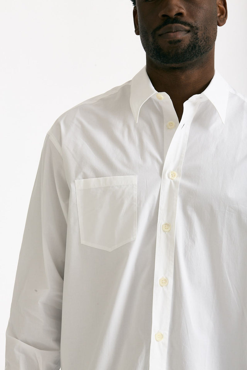 Camicia in cotone fermo bianco uomo On me the shirt - 5