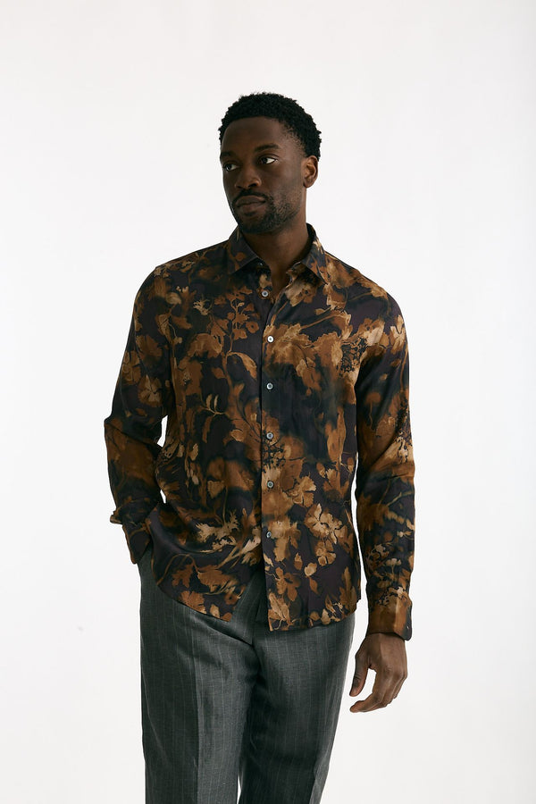 Camicia in viscosa Fantasia multicolor uomo On me the shirt