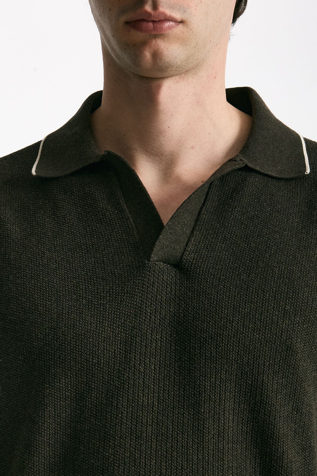 Polo in cotone marrone uomo Mauro ottaviani - 5