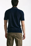 Polo in cotone blu uomo Mauro ottaviani - 4
