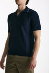 Polo in cotone blu uomo Mauro ottaviani - 1