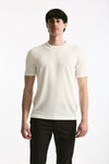 T-shirt in lino e cotone bianco uomo Mauro ottaviani - 1