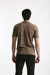 T-shirt in lino e cotone marrone chiaro uomo Mauro ottaviani - 3