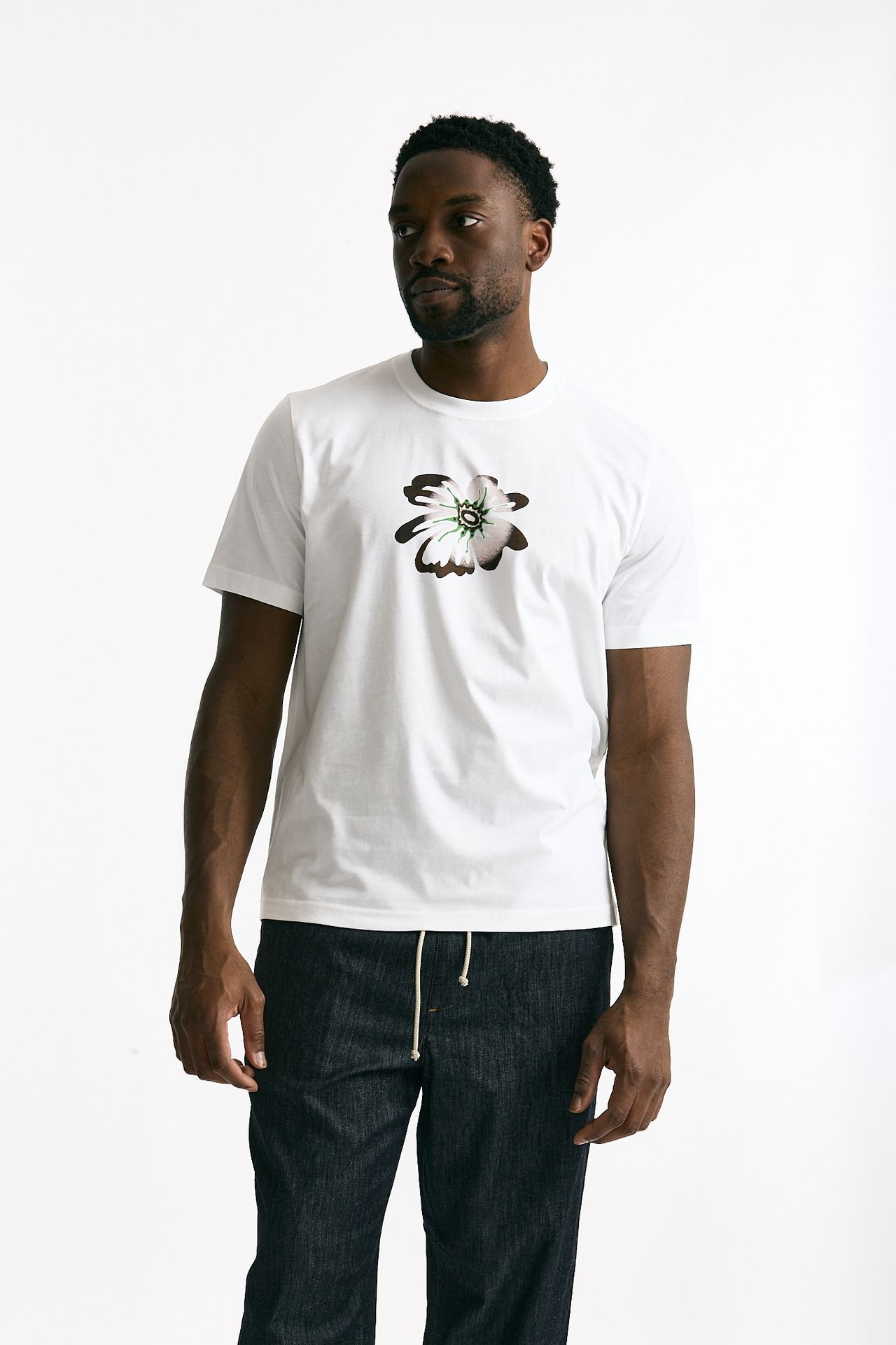 T-shirt in cotone bianco stampa fiore uomo Paul smith - 1