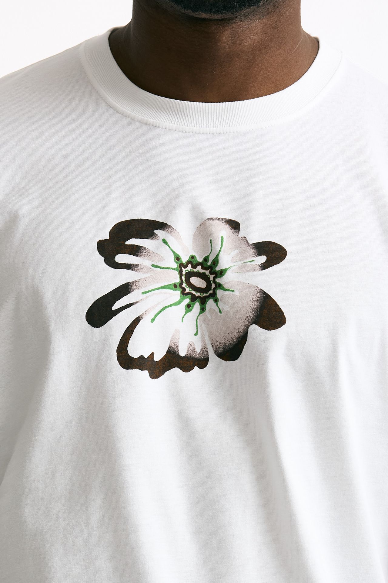 T-shirt in cotone bianco stampa fiore uomo Paul smith - 5