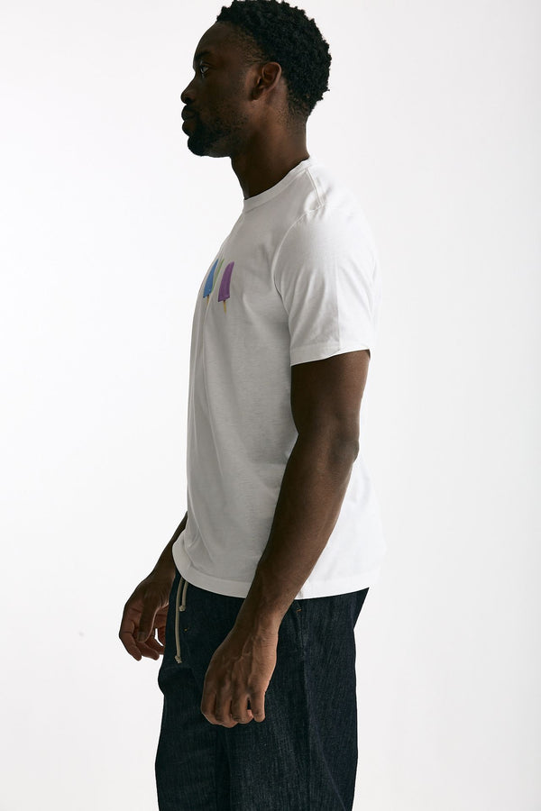 T-shirt in cotone bianco stampa ice uomo Paul smith