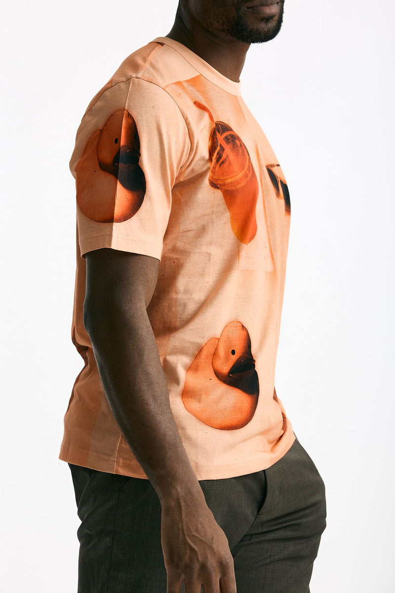 T-shirt in cotone lavato arancio uomo Paul smith - 4