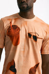 T-shirt in cotone lavato arancio uomo Paul smith - 5