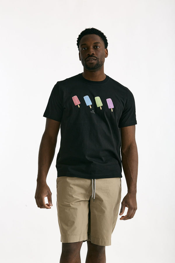 T-shirt in cotone nero uomo Paul smith
