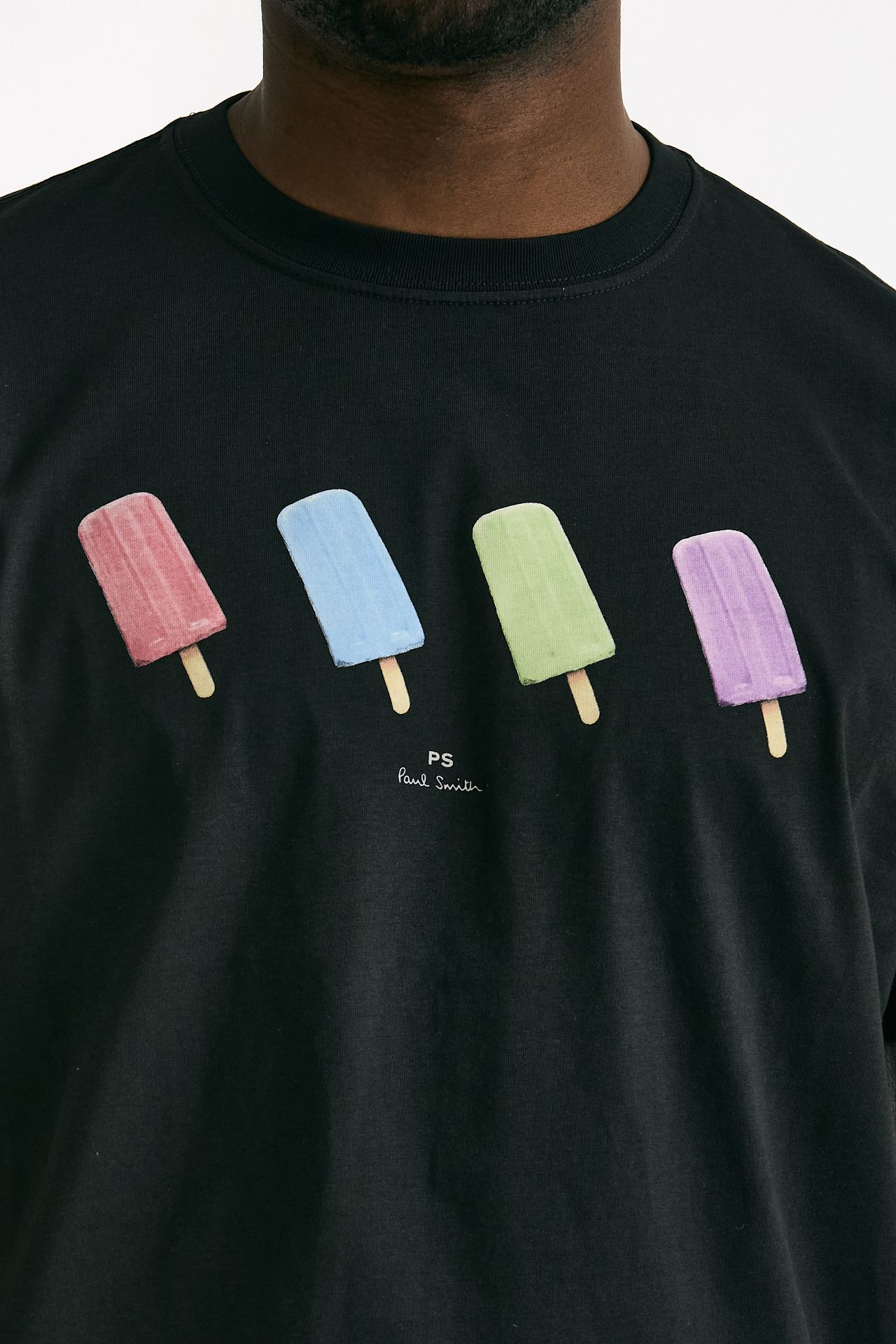 T-shirt in cotone nero uomo Paul smith - 5