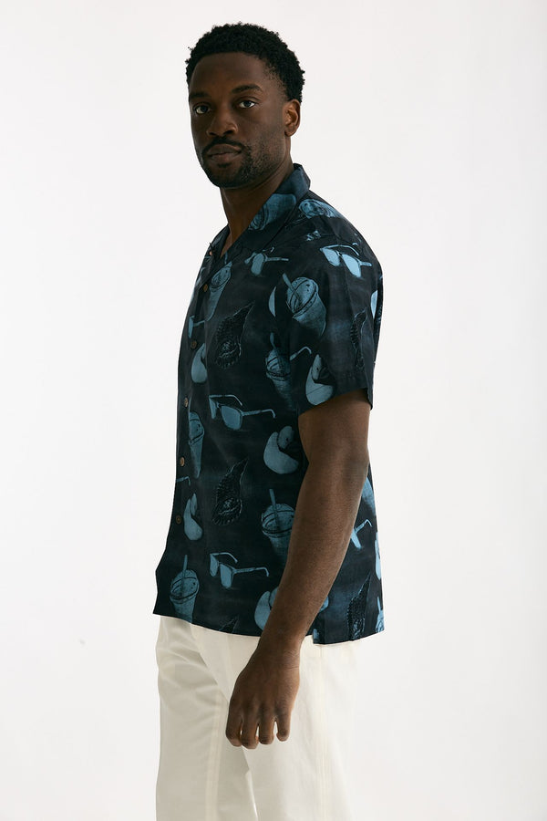 Camicia in cotone Fantasia blu e azzurro uomo Paul smith