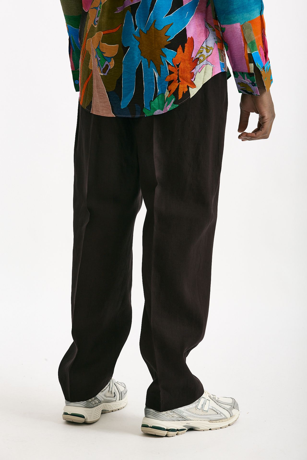 Pantalone in lino prugna uomo Paul smith - 3