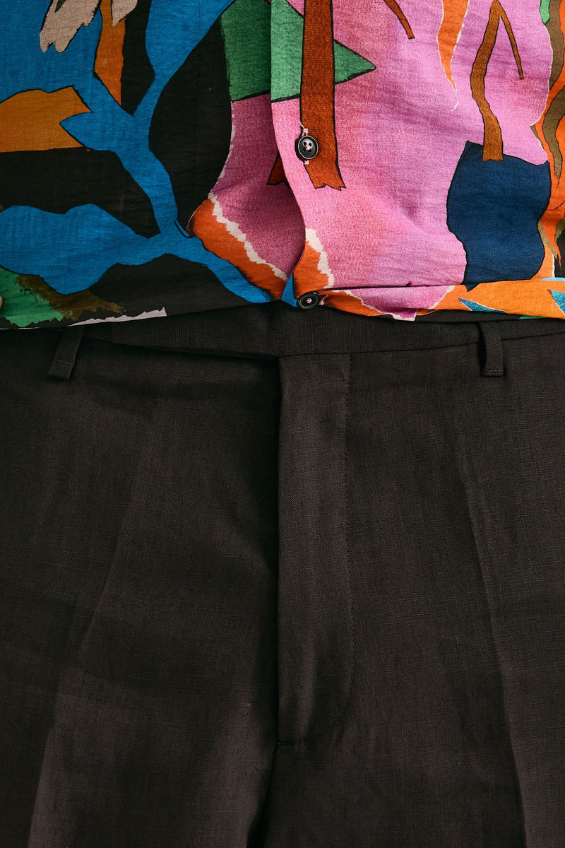 Pantalone in lino prugna uomo Paul smith - 5