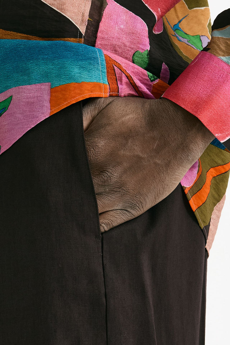 Pantalone in lino prugna uomo Paul smith - 7