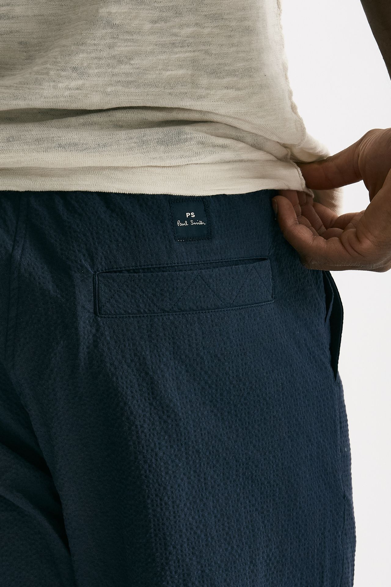 Pantalone in cotone stretch blu uomo Paul smith - 7