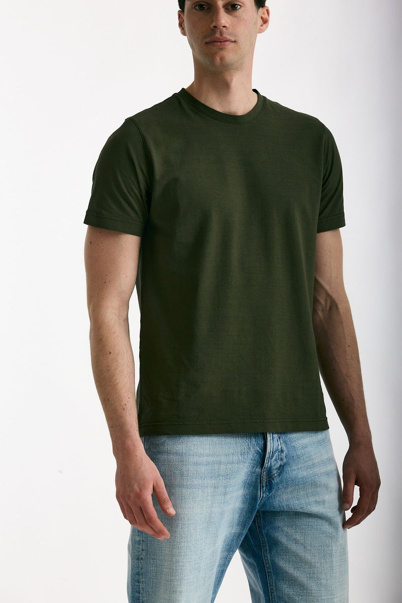 T shirt in cotone verdone uomo ( p - s ) - 1