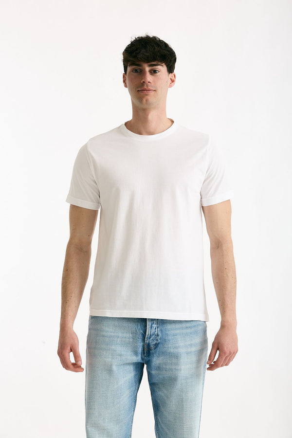T-shirt in cotone bianco uomo ( p - s )