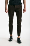 Pantalone EDGE- DIECI in cotone raso stretch marrone uomo Pt torino - 2