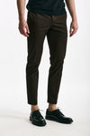 Pantalone EDGE- DIECI in cotone raso stretch marrone uomo Pt torino - 3