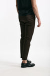 Pantalone EDGE- DIECI in cotone raso stretch marrone uomo Pt torino - 4