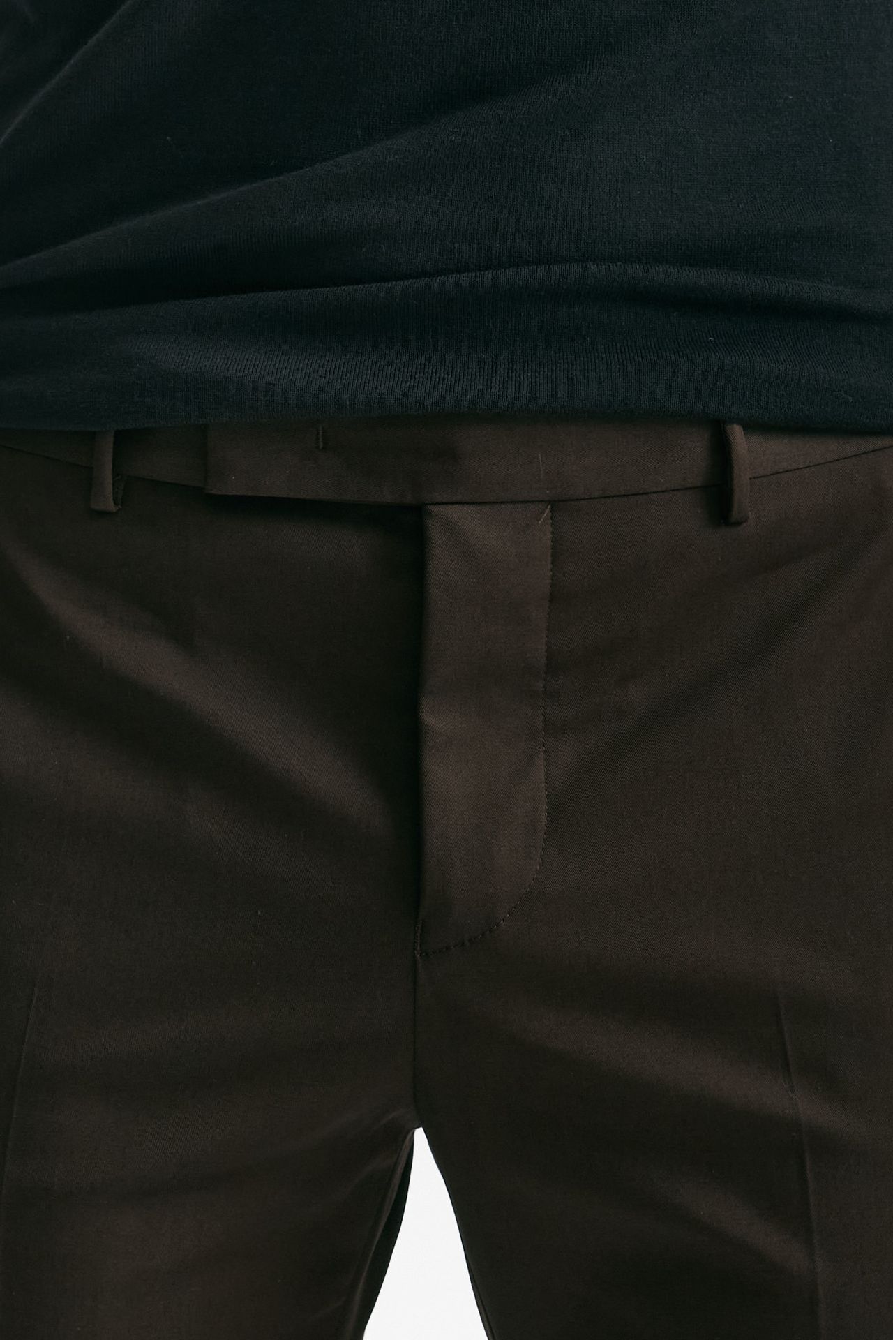 Pantalone EDGE- DIECI in cotone raso stretch marrone uomo Pt torino - 5