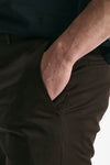 Pantalone EDGE- DIECI in cotone raso stretch marrone uomo Pt torino - 6