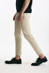 Pantalone EDGE- DIECI in cotone raso stretch panna uomo Pt torino - 4