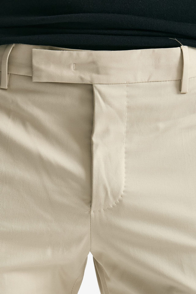 Pantalone EDGE- DIECI in cotone raso stretch panna uomo Pt torino - 5