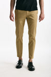 Pantalone EDGE-DIECI in cotone raso stretch cammello uomo Pt torino - 1