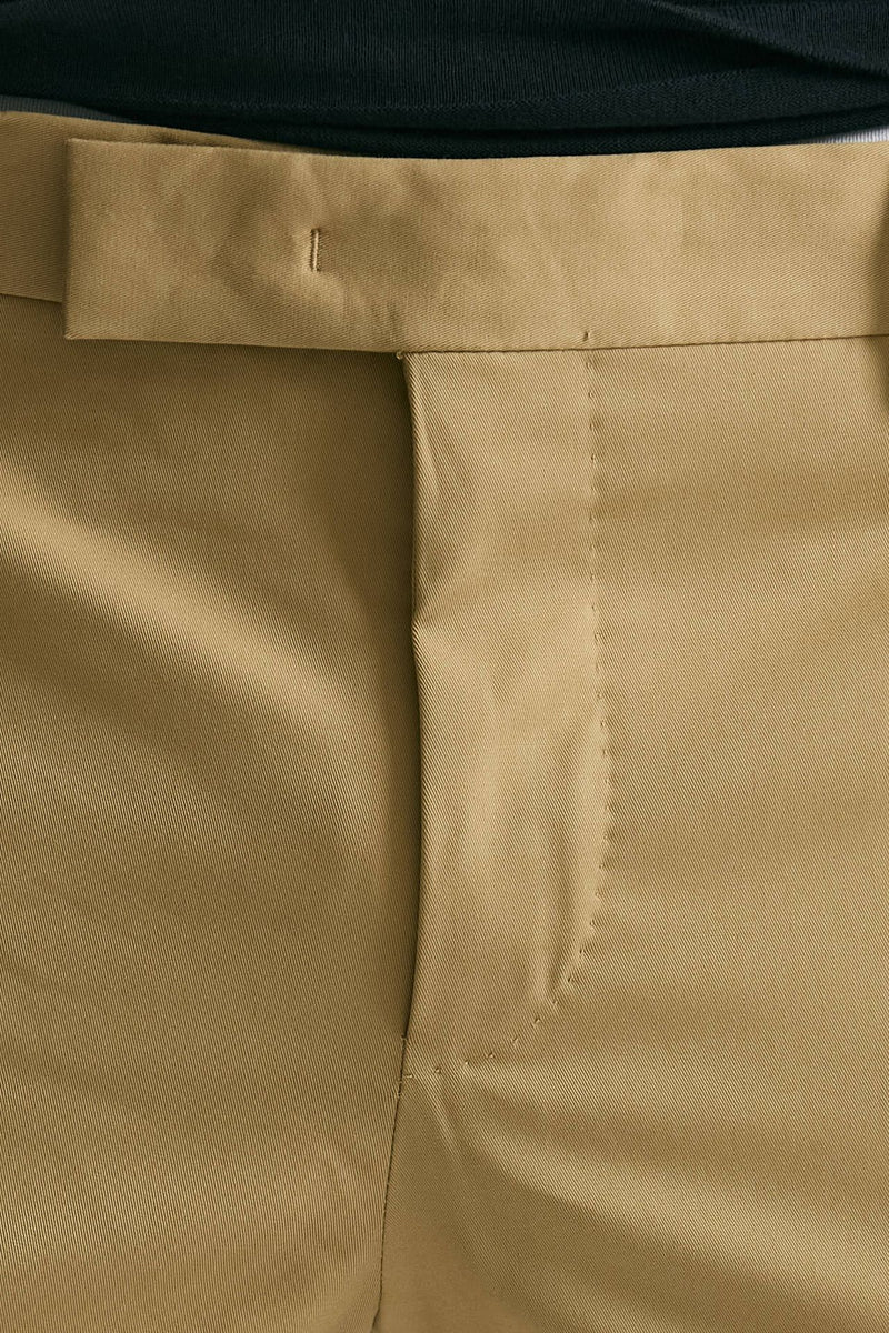 Pantalone EDGE-DIECI in cotone raso stretch cammello uomo Pt torino - 5