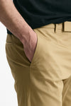 Pantalone EDGE-DIECI in cotone raso stretch cammello uomo Pt torino - 6