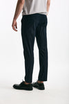 Pantalone EDGE-DIECI in cotone raso stretch blu uomo Pt torino - 4