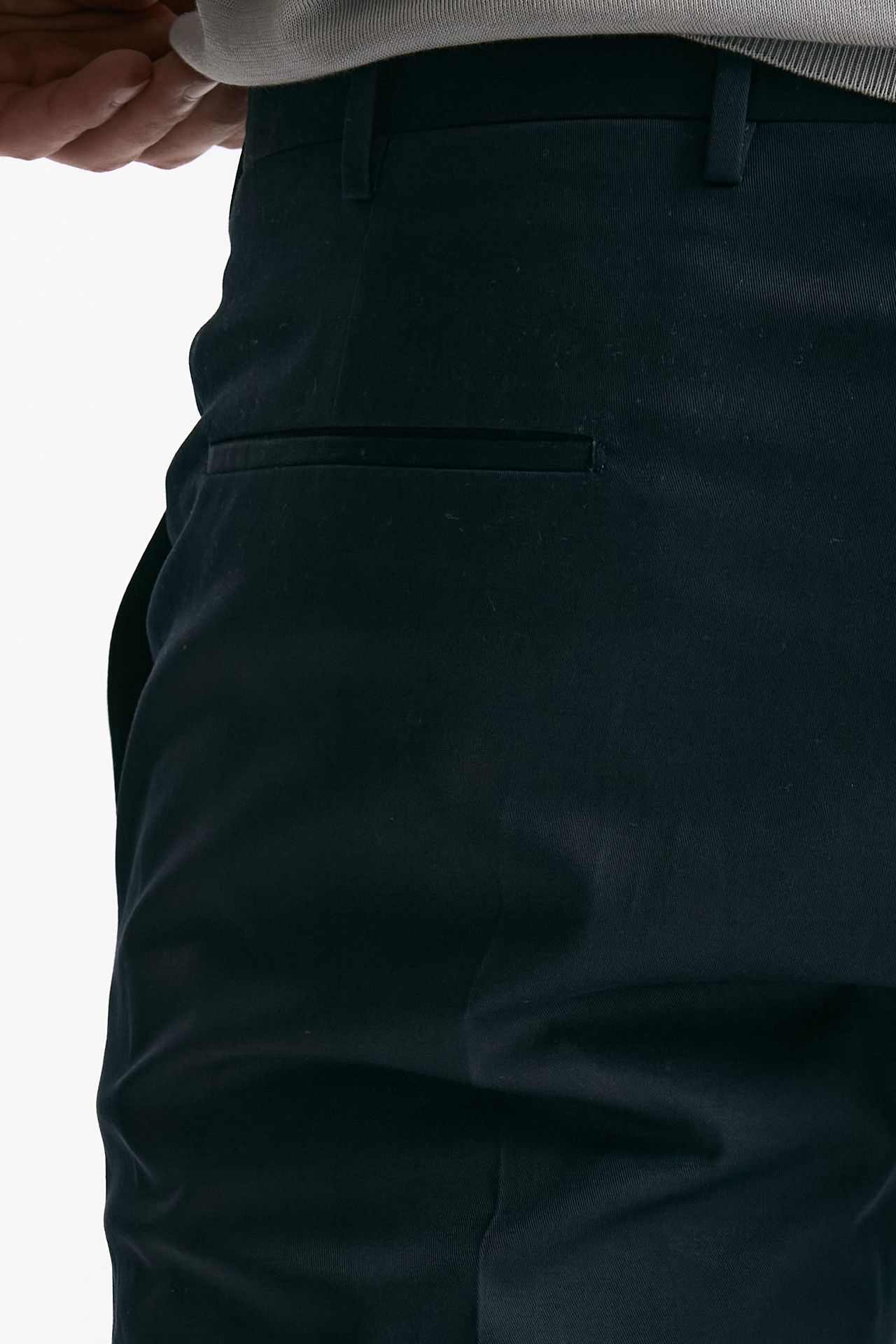 Pantalone EDGE-DIECI in cotone raso stretch blu uomo Pt torino - 7