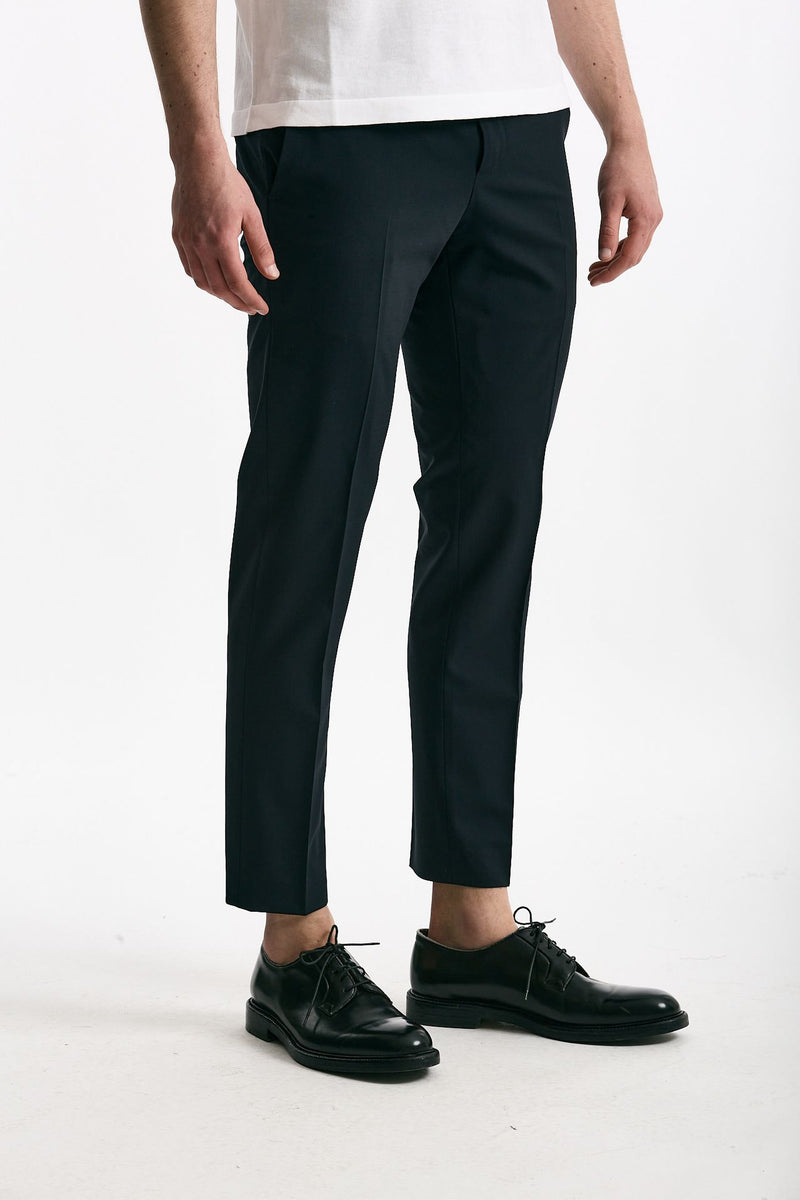 Pantalone EDGE- DIECI in lana stretch blu uomo Pt torino - 3