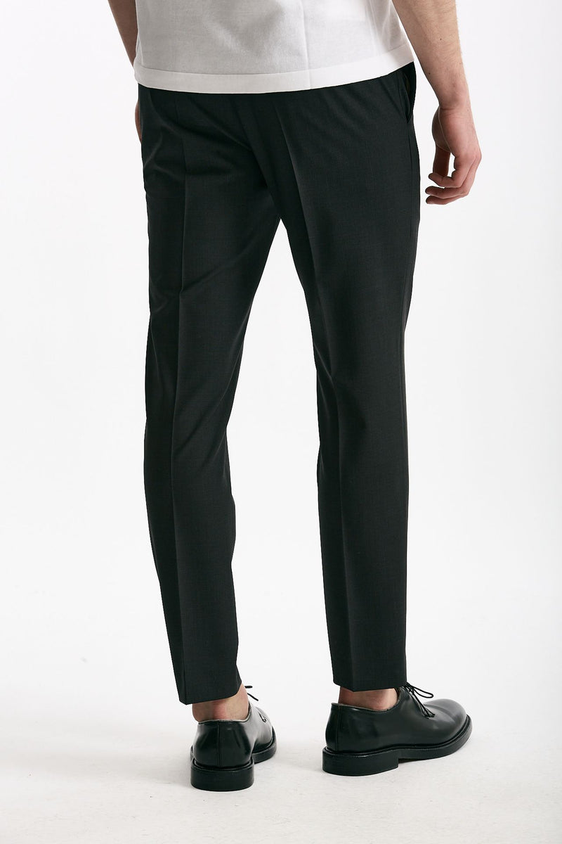 Pantalone EDGE- DIECI in lana stretch grigio antracite uomo Pt torino - 3