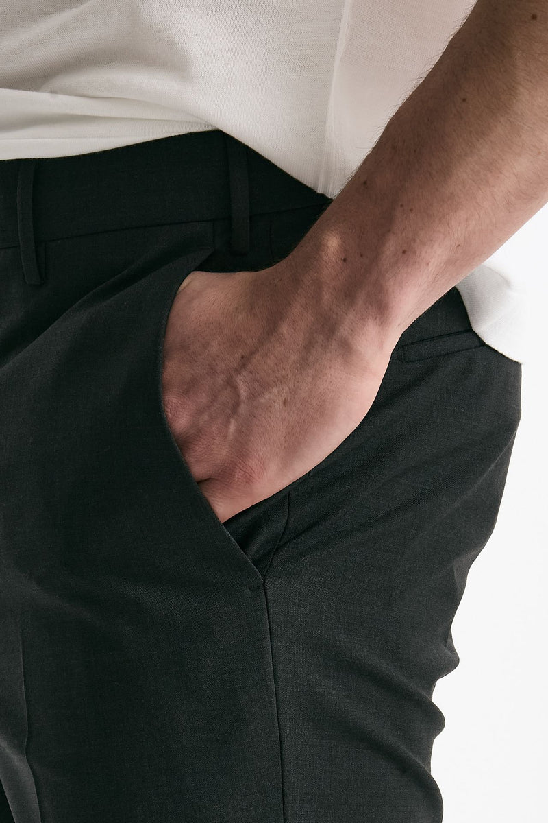 Pantalone EDGE- DIECI in lana stretch grigio antracite uomo Pt torino - 6
