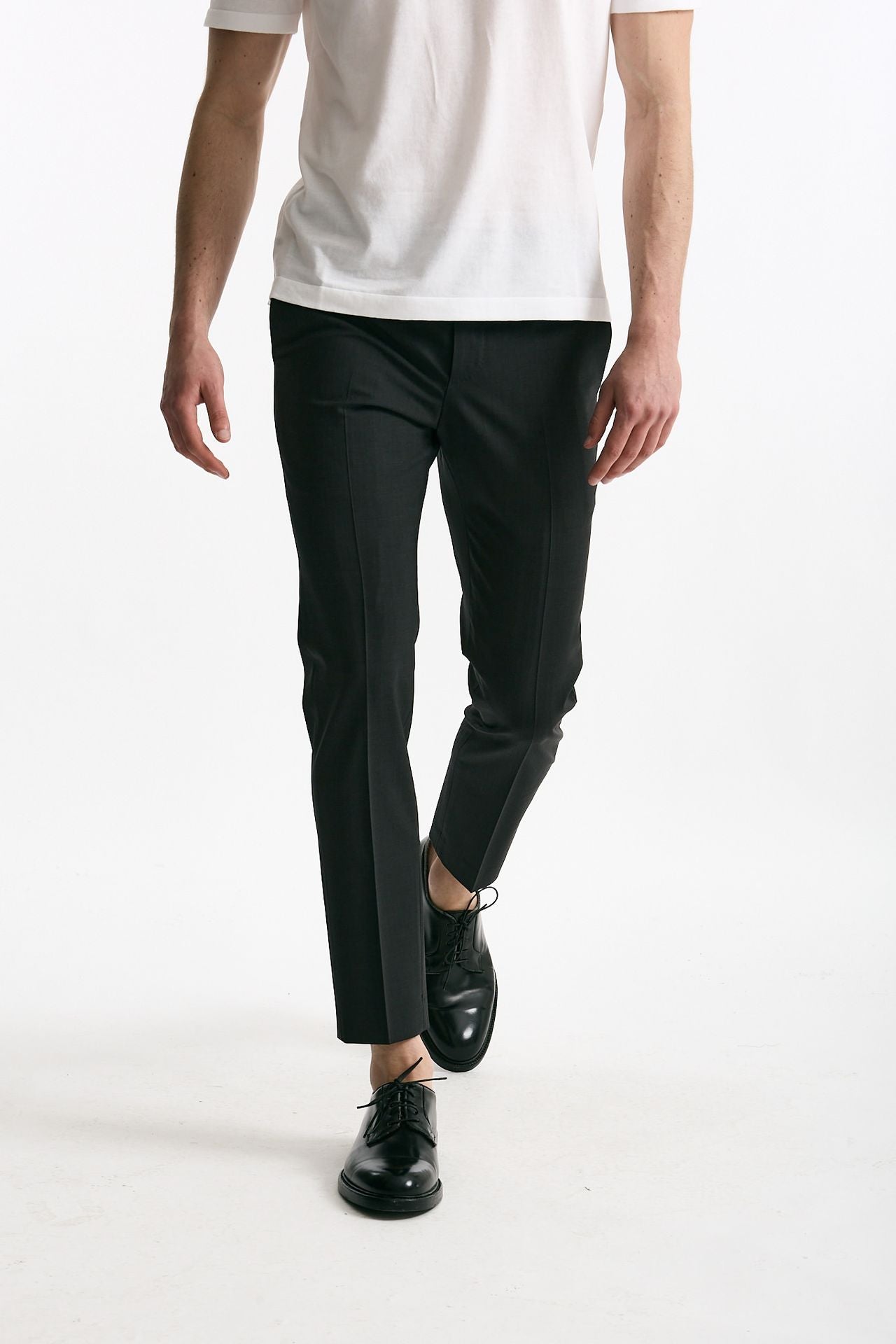 Pantalone EDGE- DIECI in lana stretch grigio antracite uomo Pt torino - 1