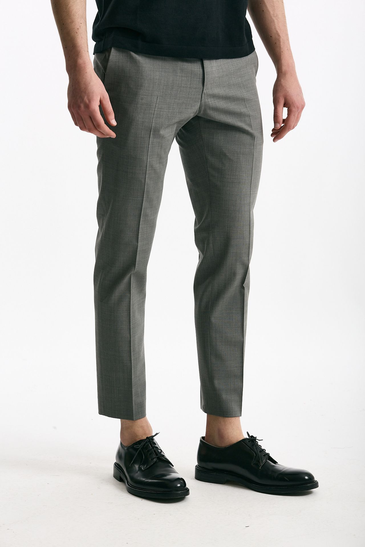 Pantalone EDGE- DIECI in lana stretch grigio chiaro uomo Pt torino - 3