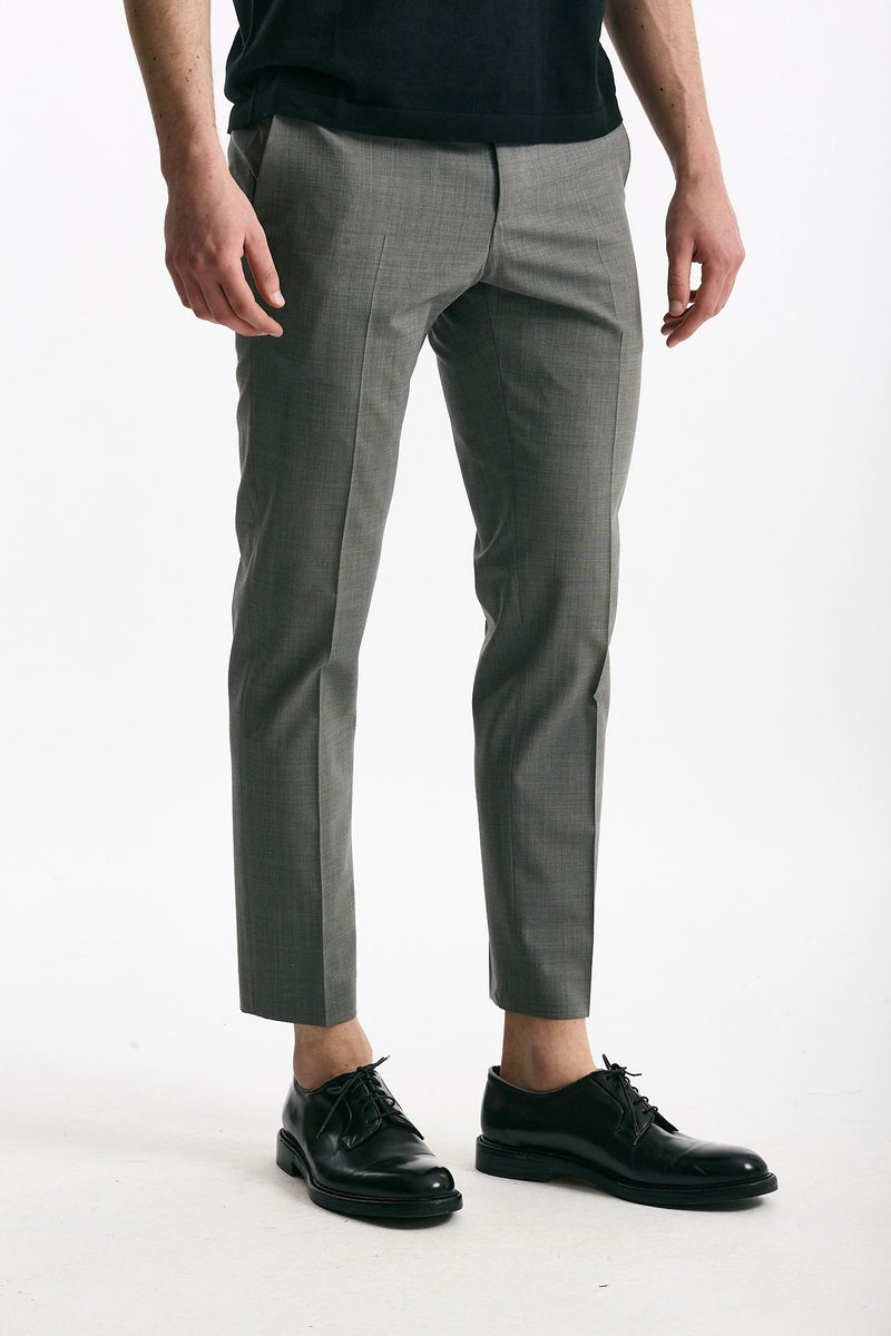 Pantalone EDGE- DIECI in lana stretch grigio chiaro uomo Pt torino - 3