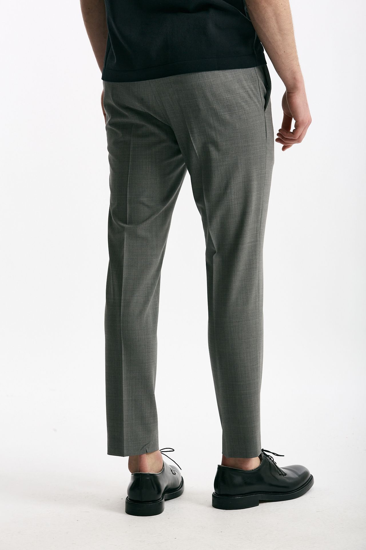 Pantalone EDGE- DIECI in lana stretch grigio chiaro uomo Pt torino - 4