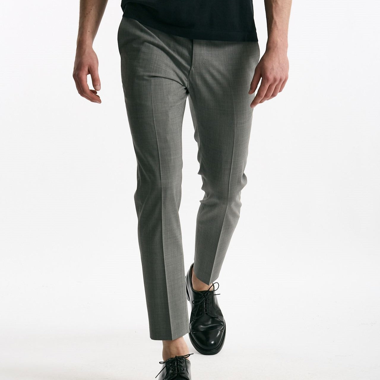 Pantalone EDGE- DIECI in lana stretch grigio chiaro uomo Pt torino - 8