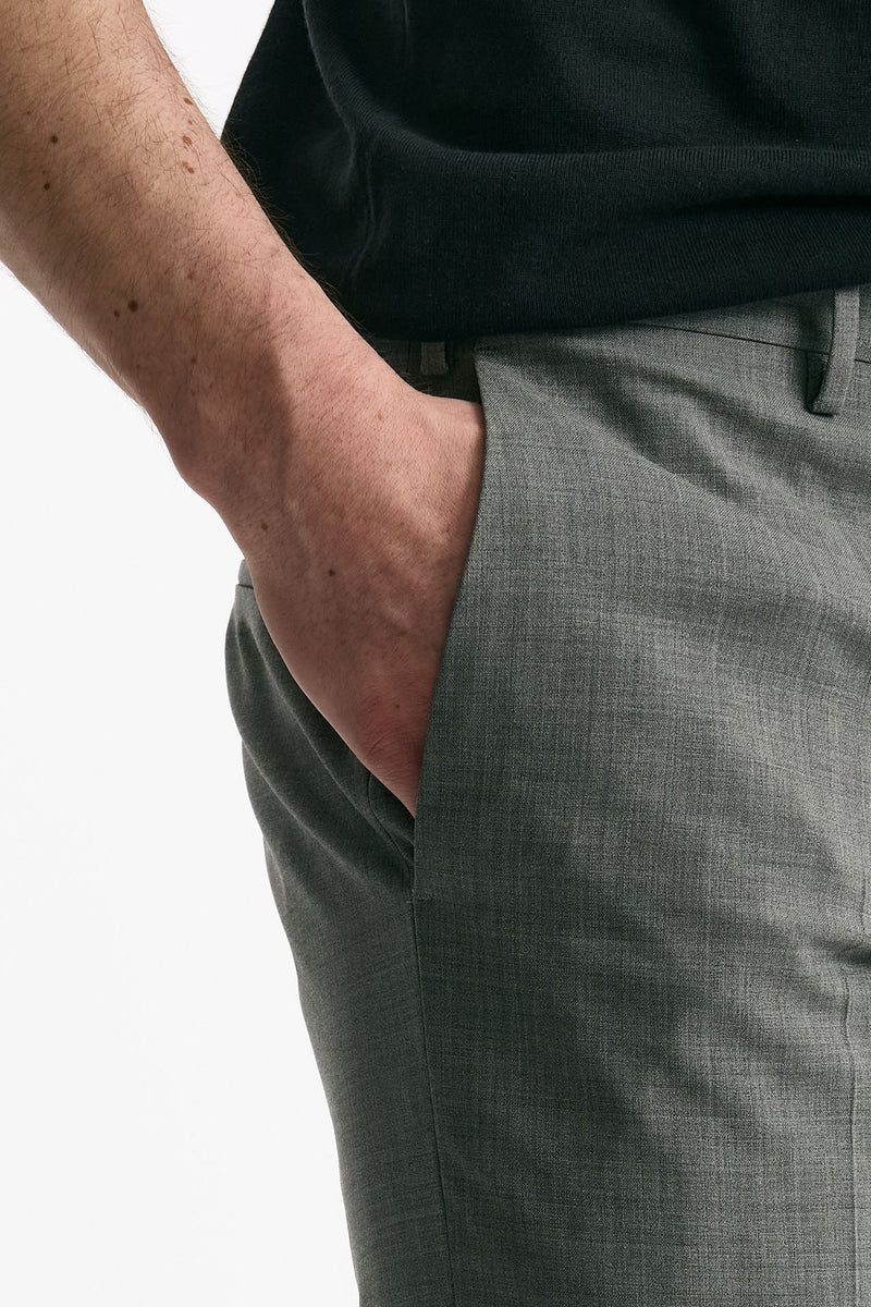 Pantalone EDGE- DIECI in lana stretch grigio chiaro uomo Pt torino - 6
