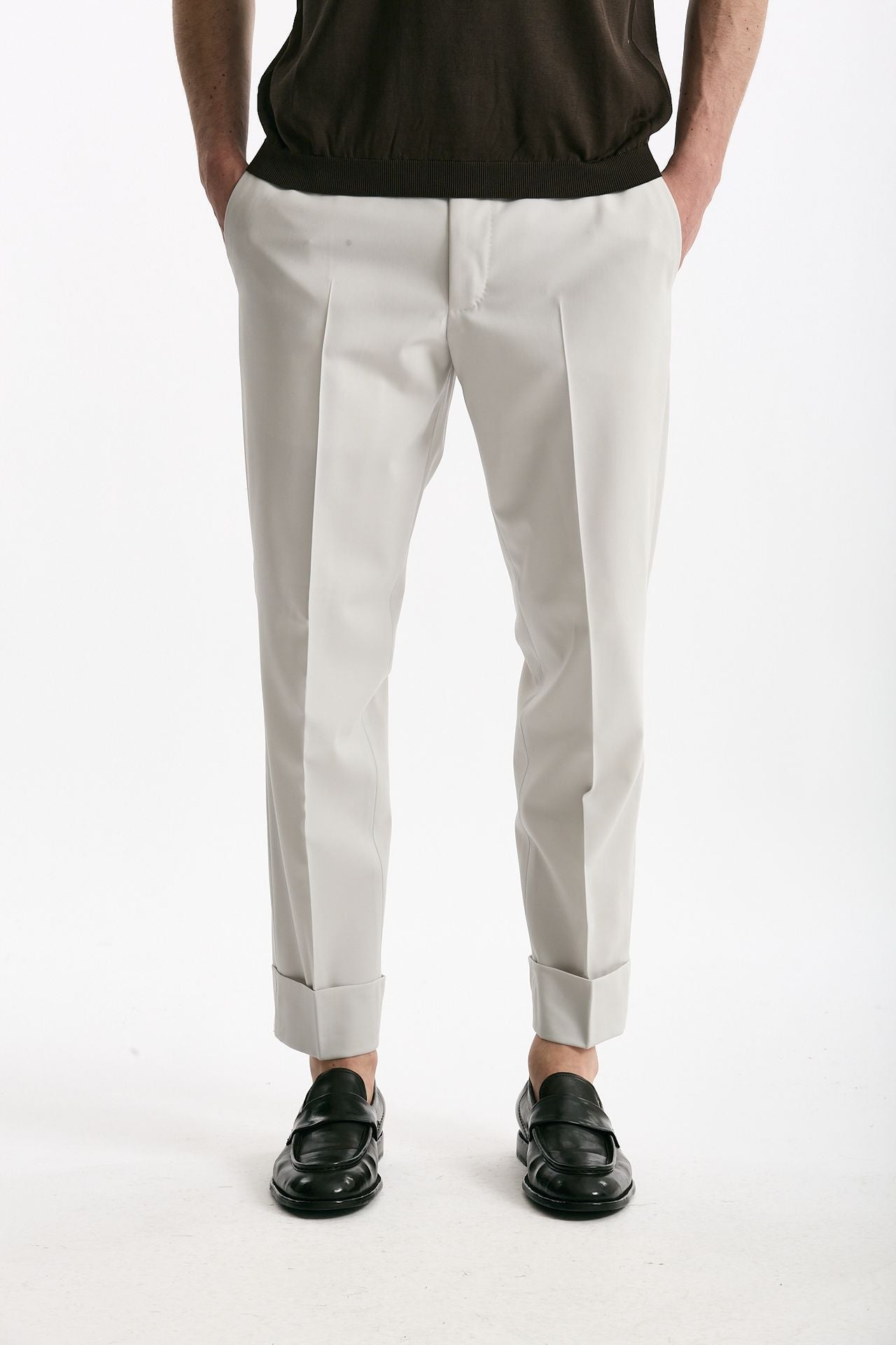Pantalone EDGE-CLUB in lana stretch ghiaccio uomo Pt torino - 2
