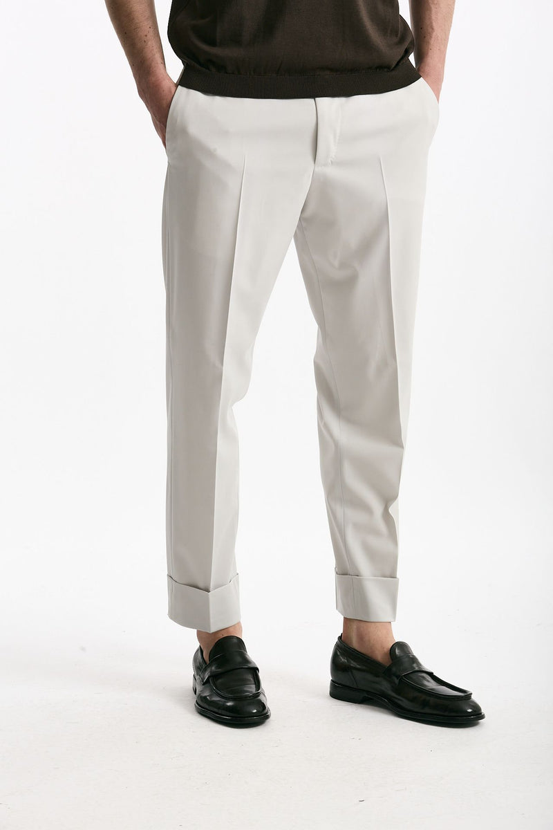 Pantalone EDGE-CLUB in lana stretch ghiaccio uomo Pt torino - 1